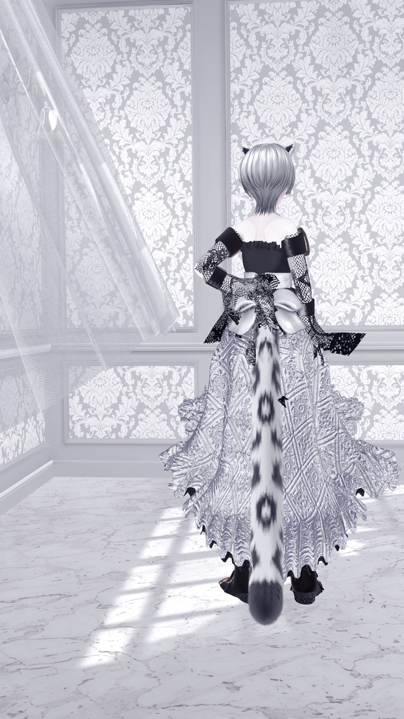 【7アバター対応】ヴィクトリアン・レトロドレス【MA対応】