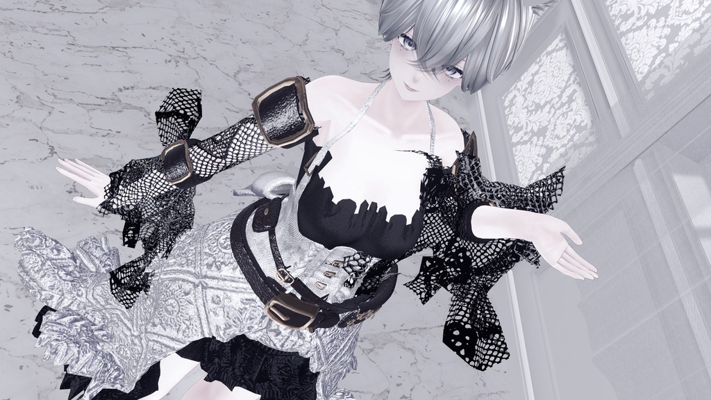 【7アバター対応】ヴィクトリアン・レトロドレス【MA対応】