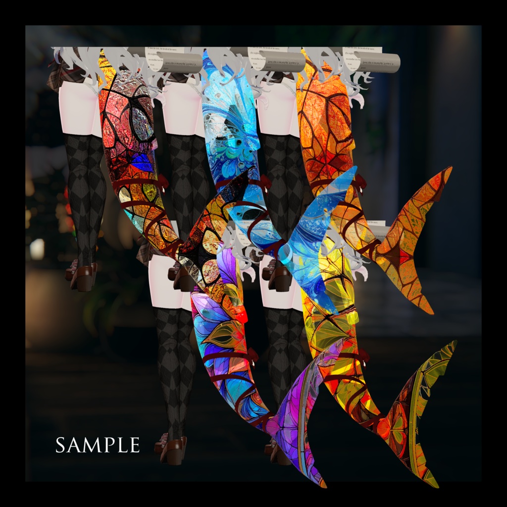 【汎用マテリアル】Glass Tail【VRChat】