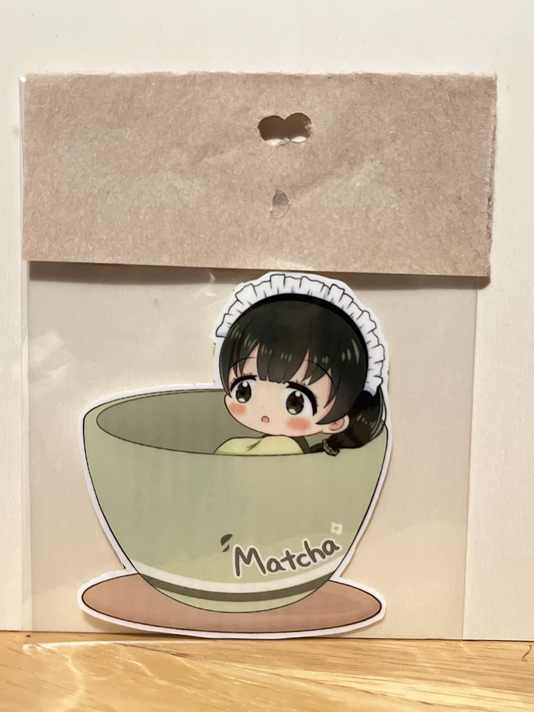 抹茶ラテちゃんinカップ！ ステッカー