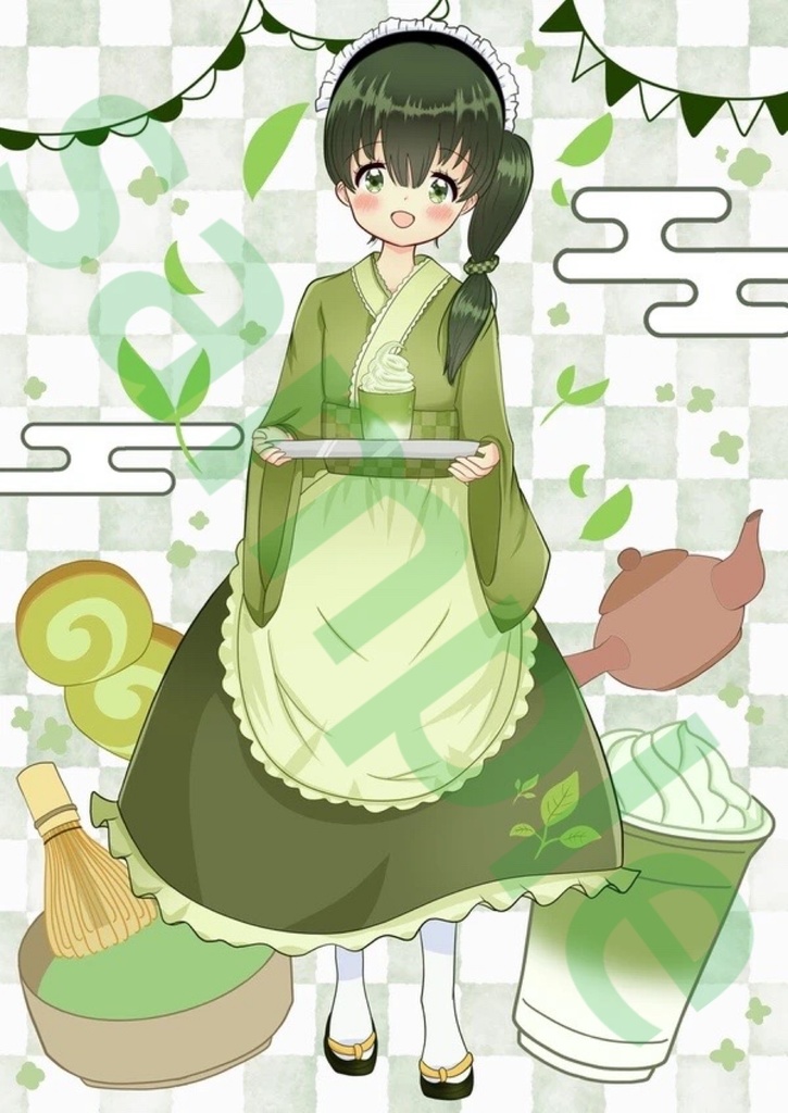 抹茶ラテちゃん 5頭身ver. ポストカード 