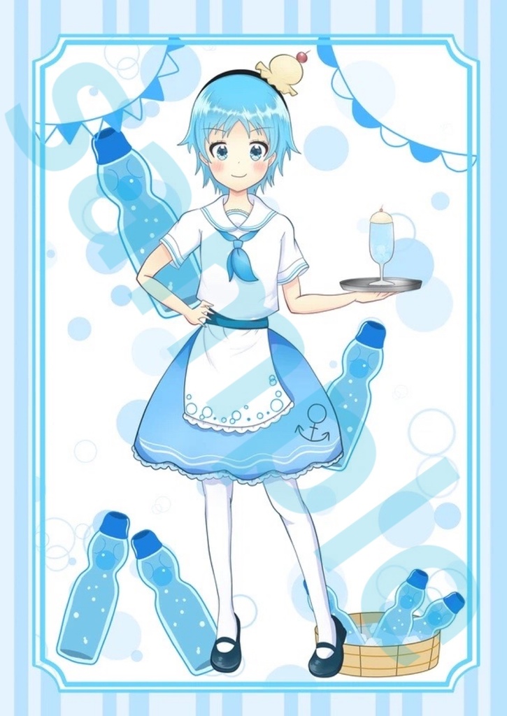 ラムネクリームソーダちゃん 5頭身ver ポストカード.