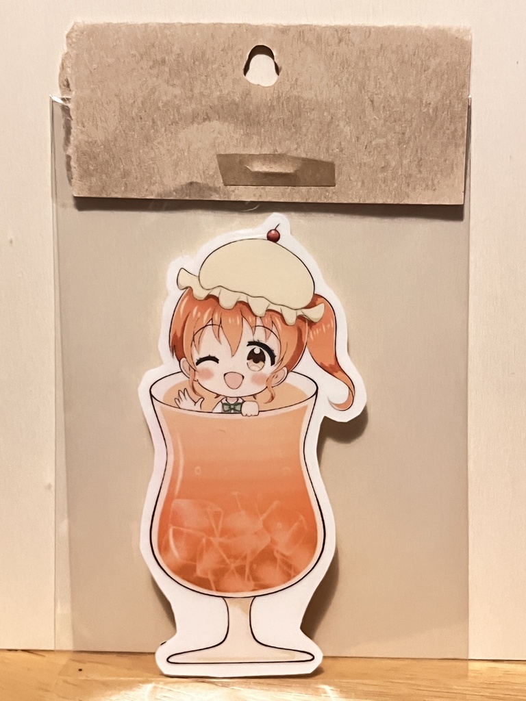 オレンジクリームソーダちゃんinカップ ステッカー