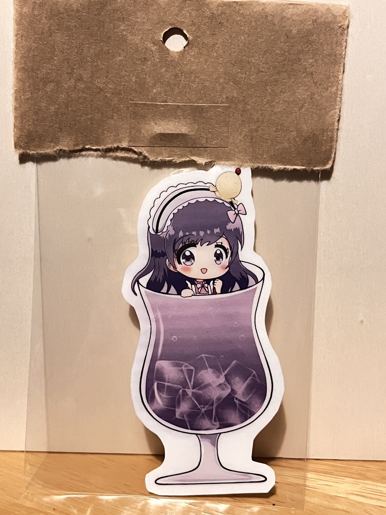 グレープクリームソーダちゃんinカップ ステッカー