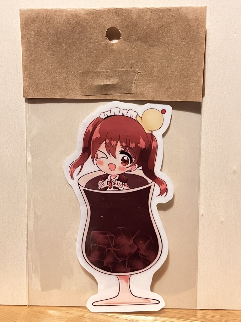 コーラクリームソーダちゃんinカップ ステッカー
