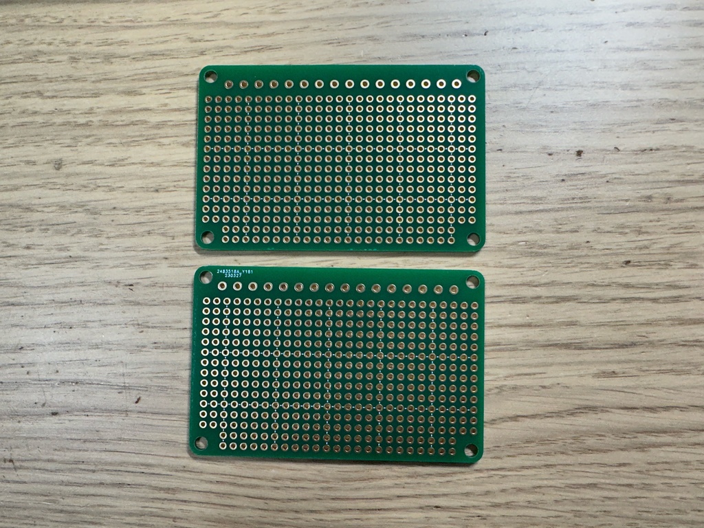 秋月Cタイプと同サイズの金メッキ両面基板 x 2枚セット