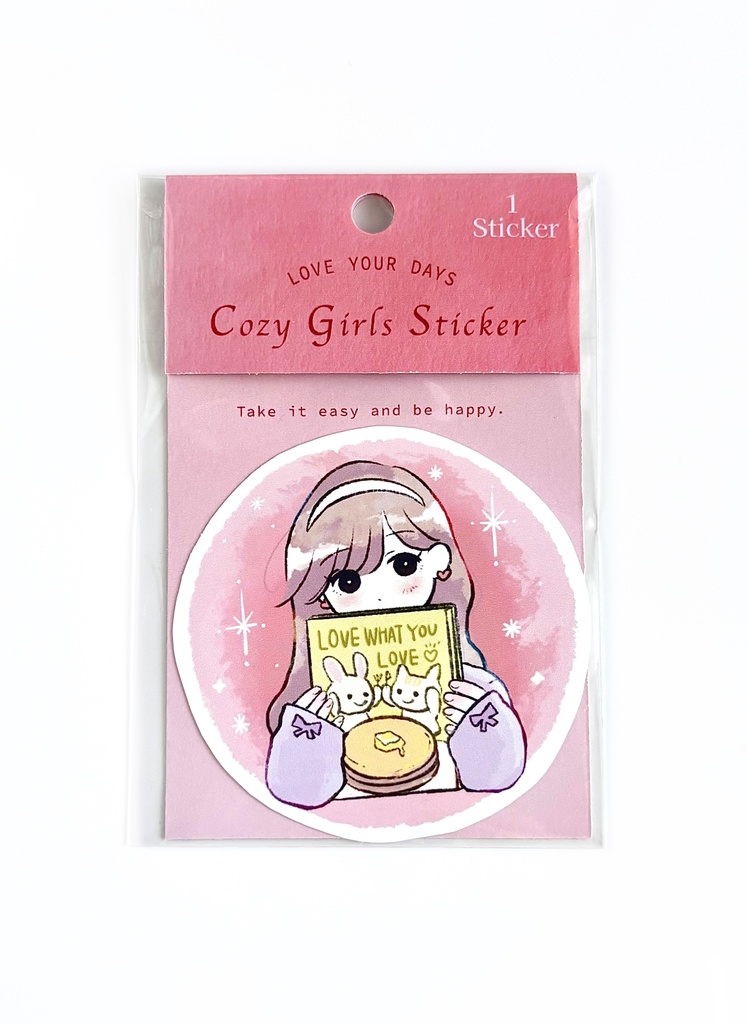 Cozy Girls Sticker ストロベリーピンク