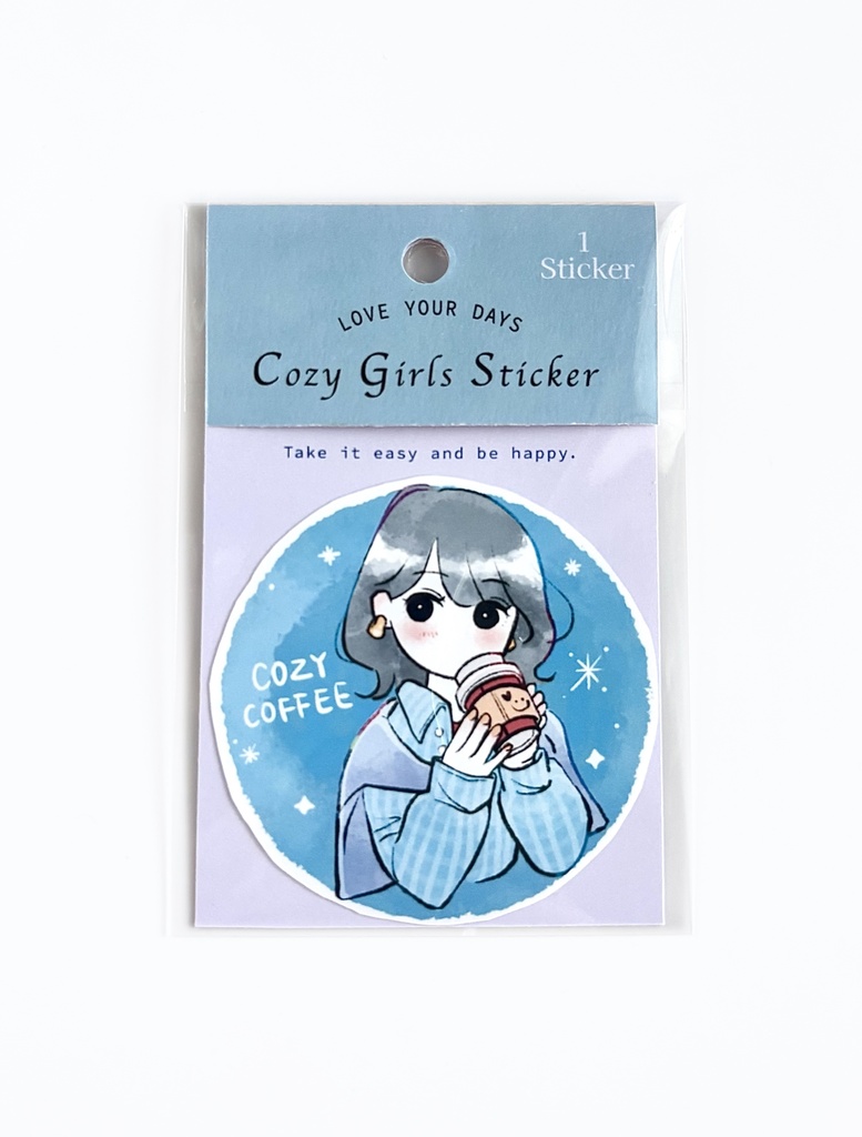 Cozy Girls Sticker 【ラテブルー】