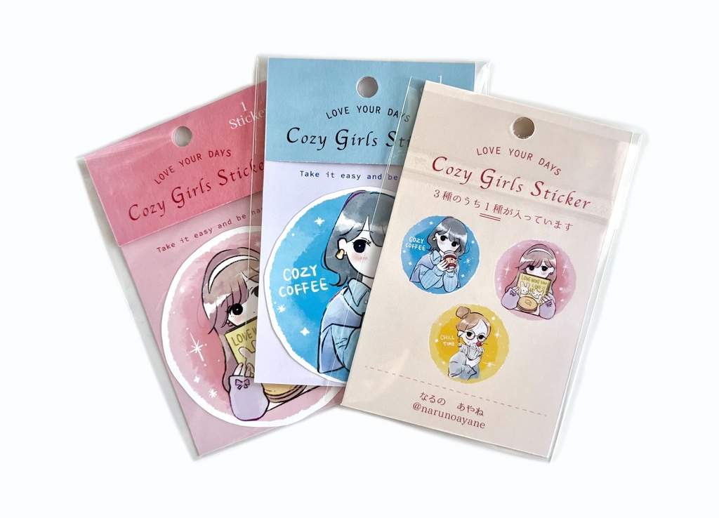 Cozy Girls Sticker 【ラテブルー】