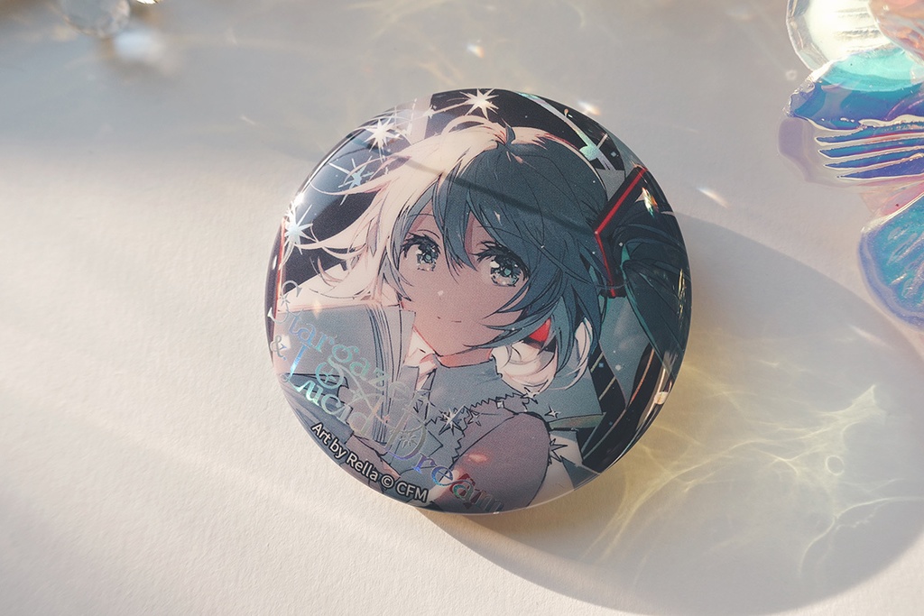 ホロ加工缶バッジA<asteroid:初音ミク>