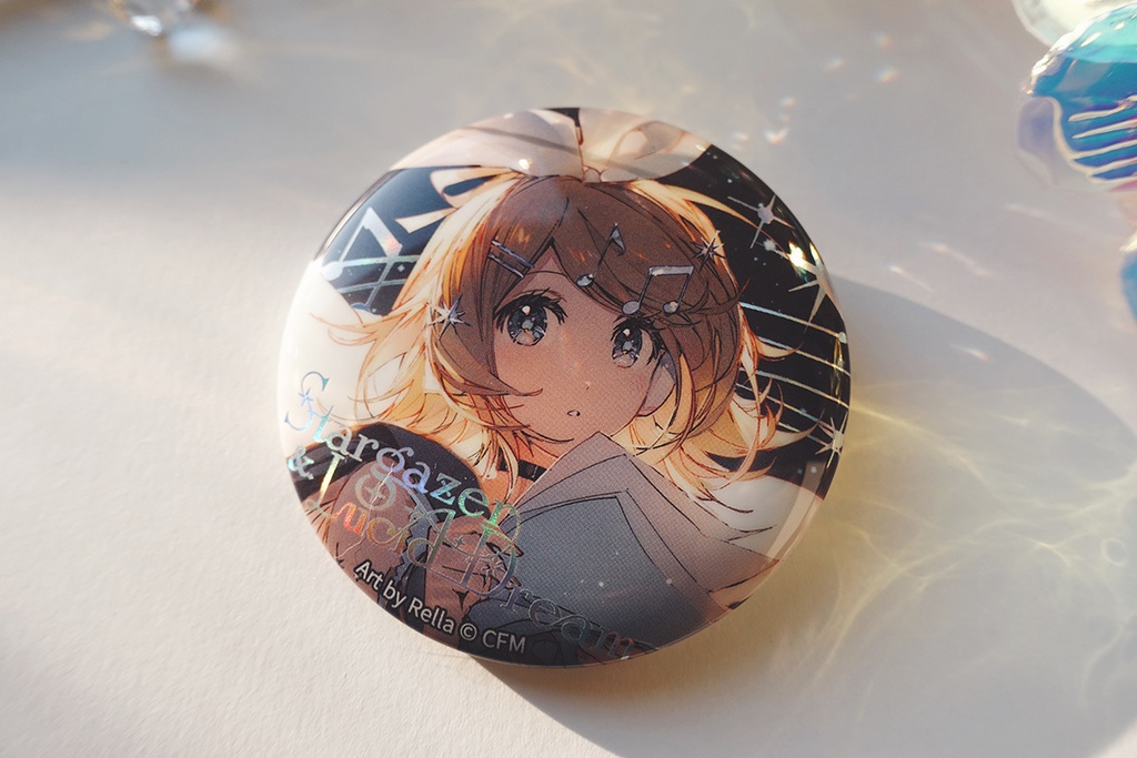 ホロ加工缶バッジB<asteroid:鏡音リン>