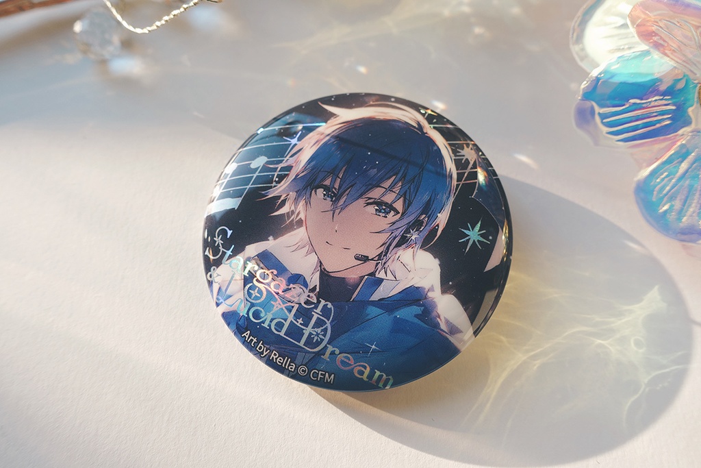 ホロ加工缶バッジF<asteroid:KAITO>