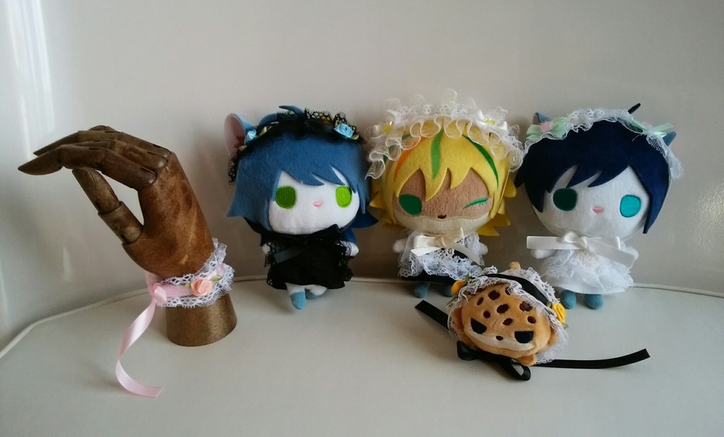 星とリボンのヘッドドレス 16cmぬい他