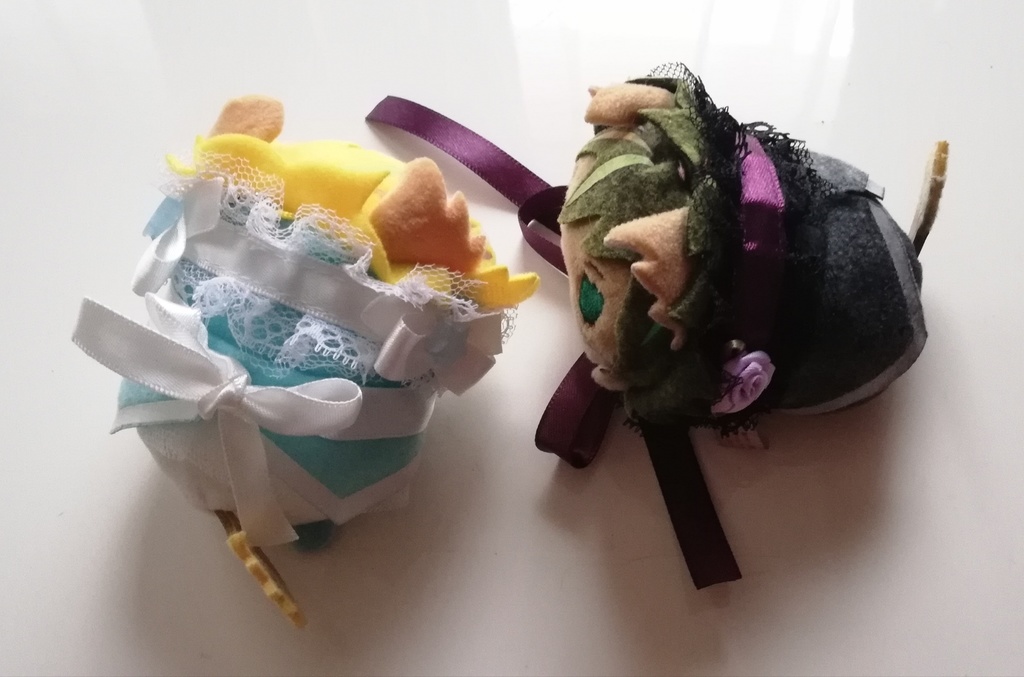 薔薇のヘッドドレス 16cmぬい他