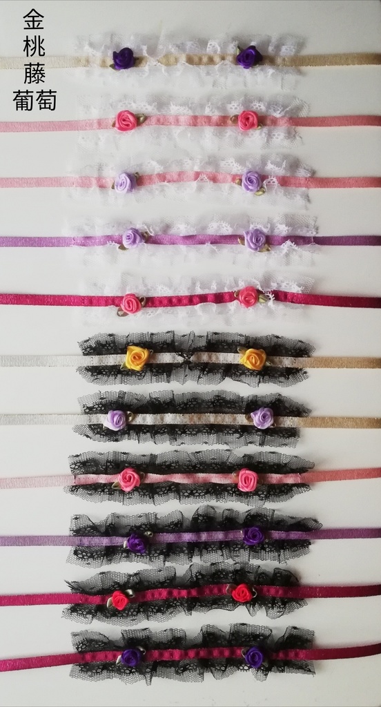 薔薇のヘッドドレス 16cmぬい他