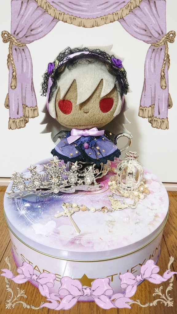 薔薇のヘッドドレス 16cmぬい他