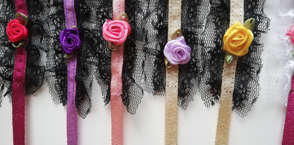 薔薇のヘッドドレス 16cmぬい他