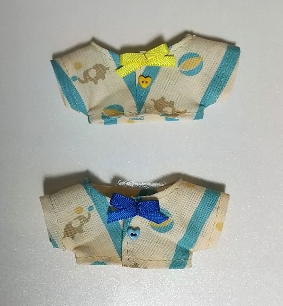 リボン付き柄シャツ 10cmぬい用