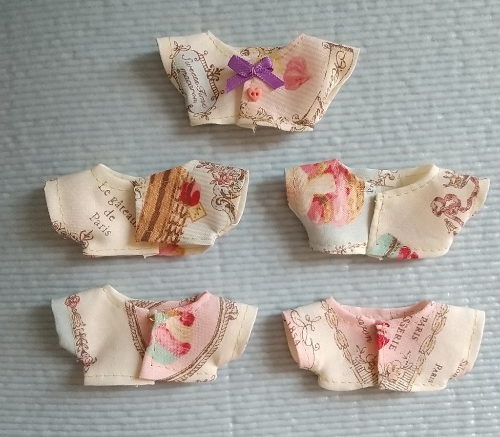 リボン付き柄シャツ 10cmぬい用