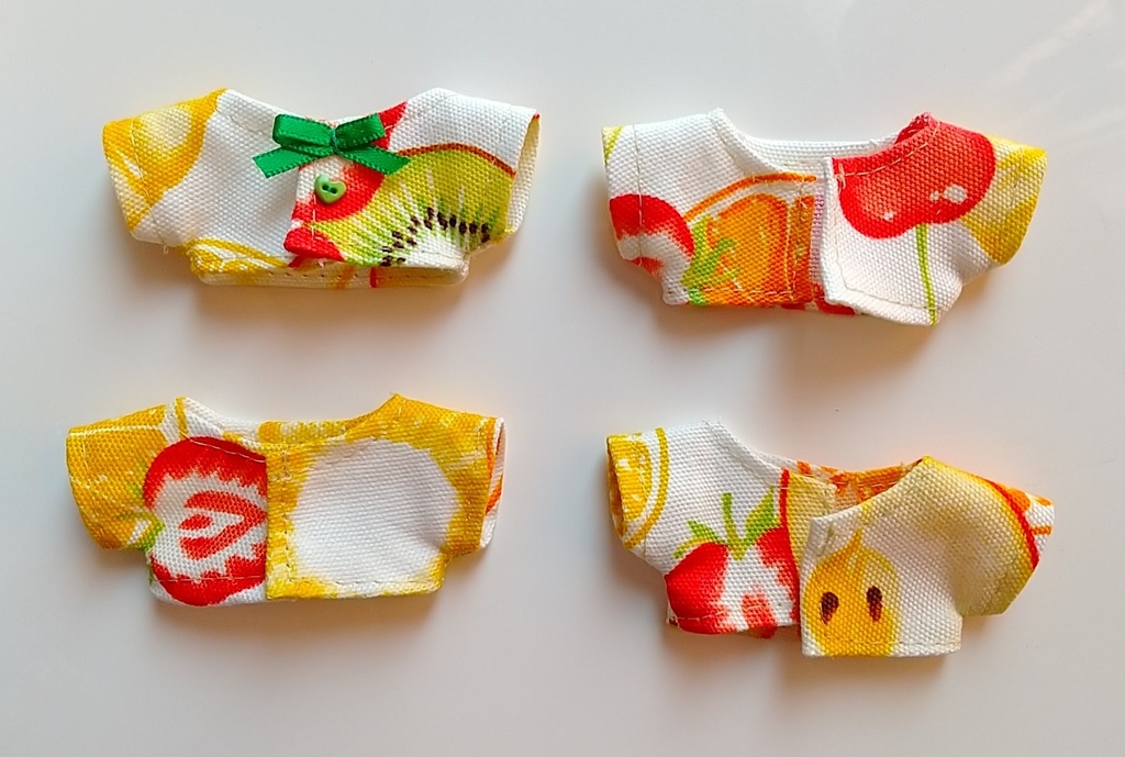 リボン付き柄シャツ 10cmぬい用