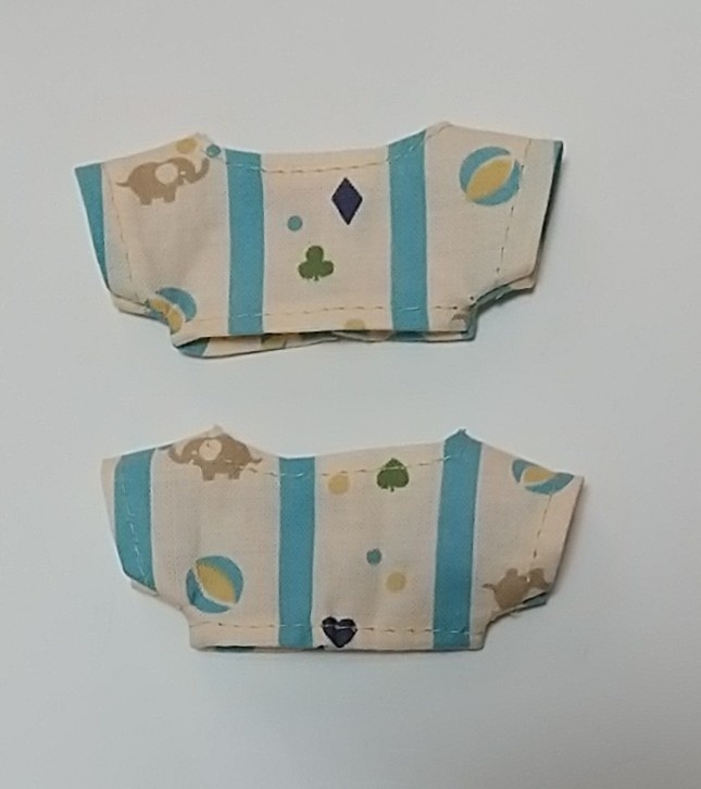 リボン付き柄シャツ 10cmぬい用