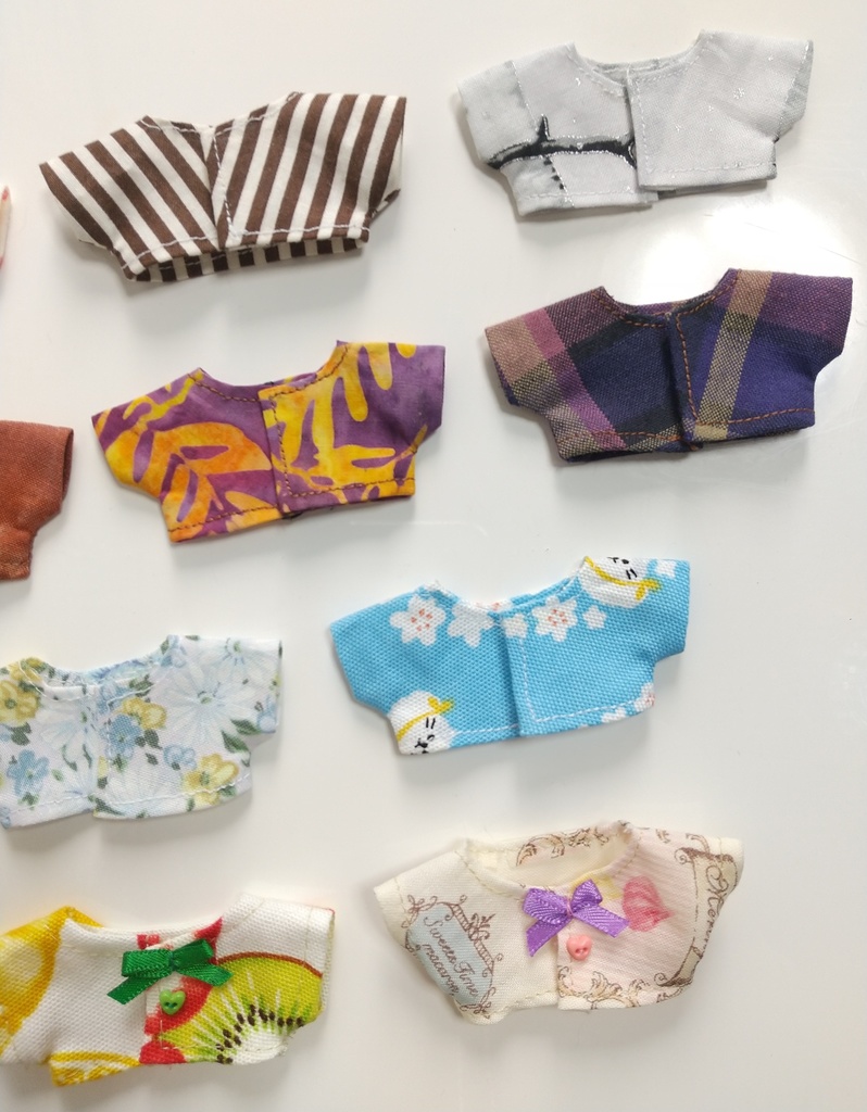 リボン付き柄シャツ 10cmぬい用