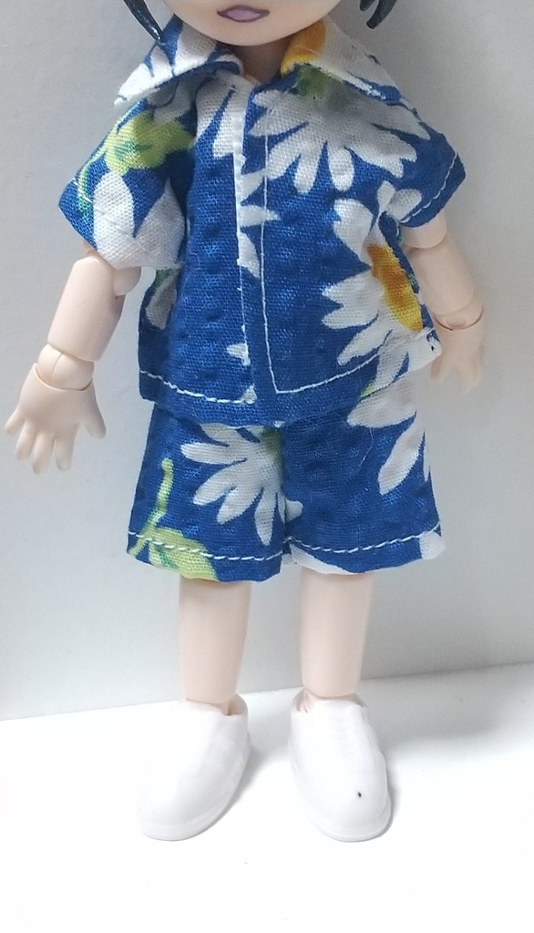 リップル生地上下セット　ねんどろいど・オビツ11