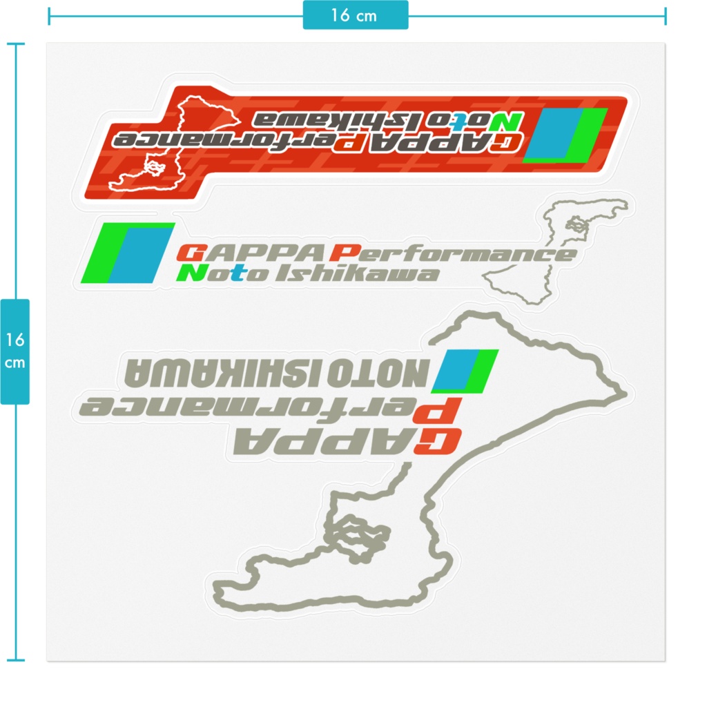 GAPPA Performance 能登石川ステッカー詰め合わせ クリア