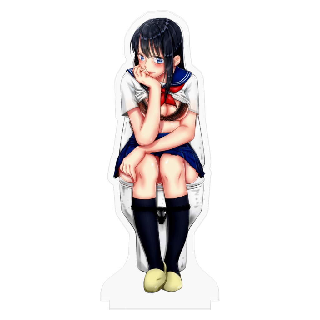 トイレ中のクーを眺めるアクリルフィギュア