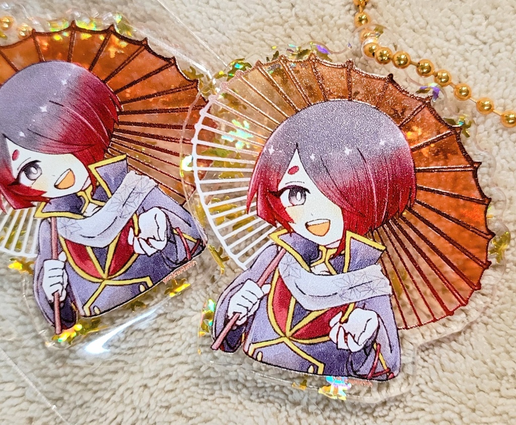 もみじフレークアクキー