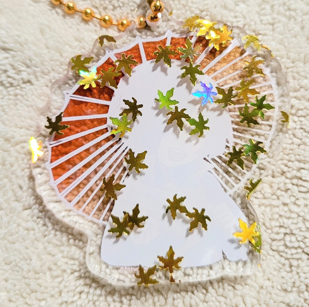 もみじフレークアクキー