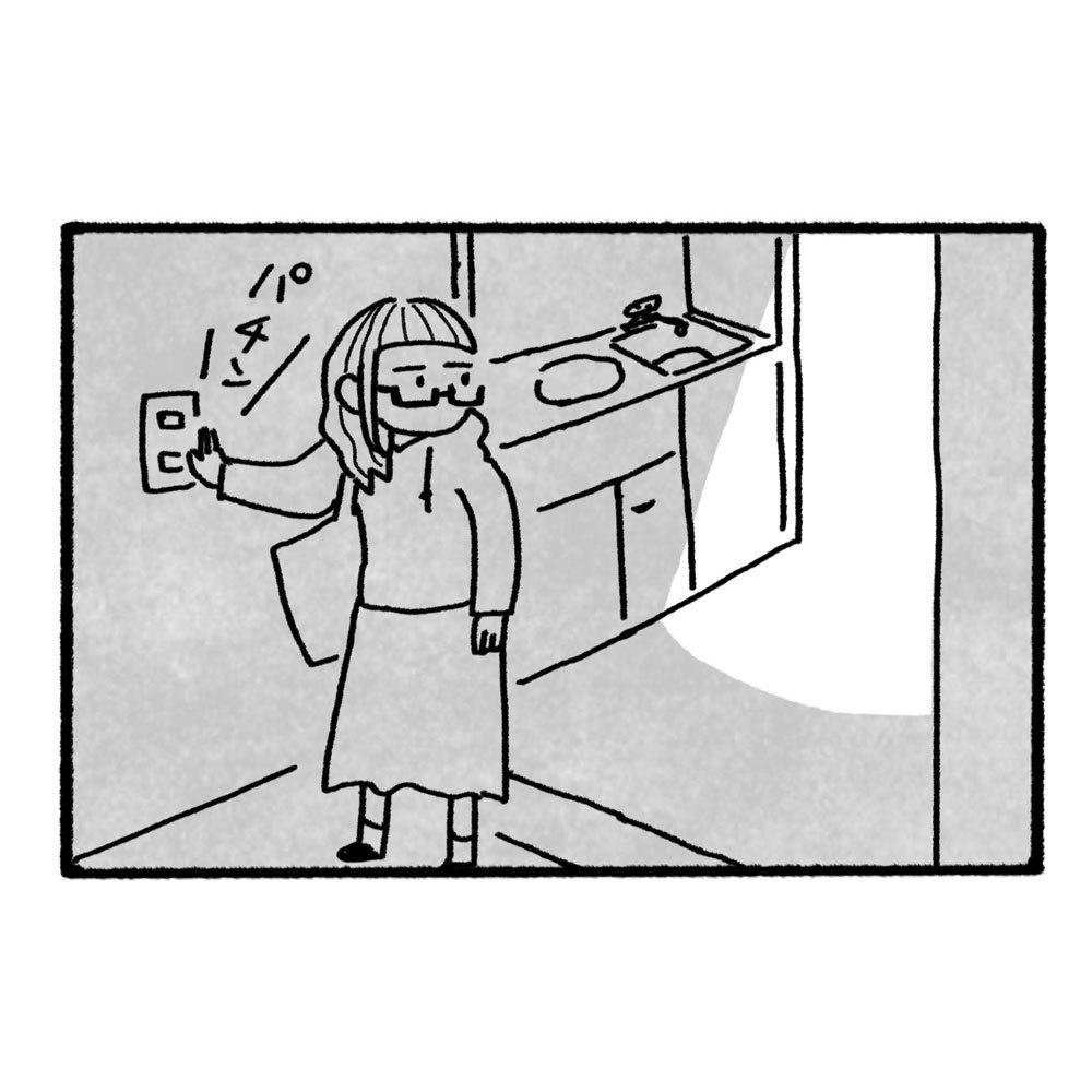 ちょっとした4こまTシャツ(履くのが大変な靴の日に限って)