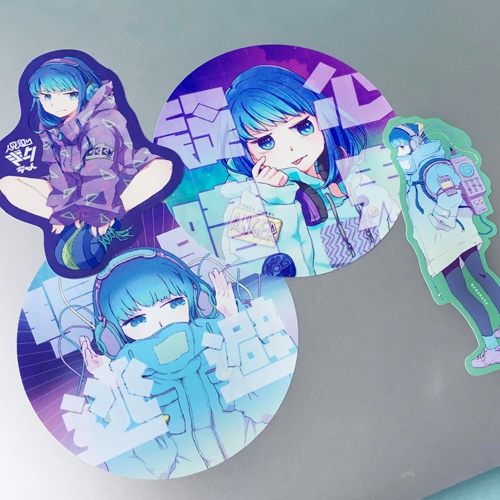 人見知りギークちゃん シートステッカー