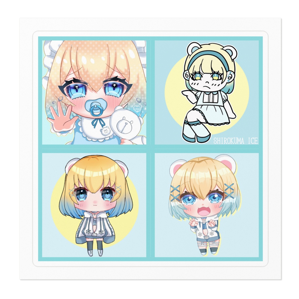 白熊あいすミニキャラステッカー_No.2