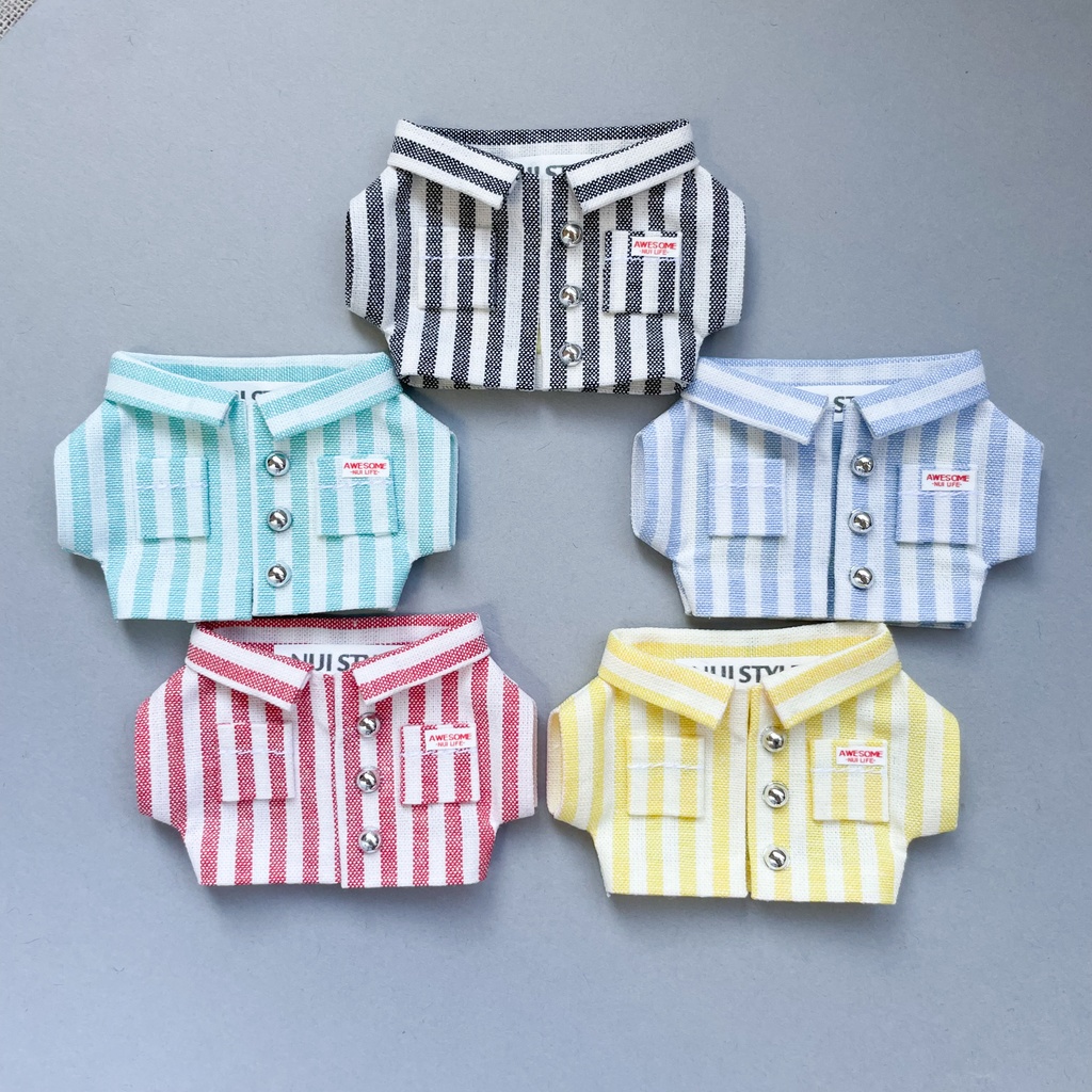 12cmぬい用ストライプシャツジャケット