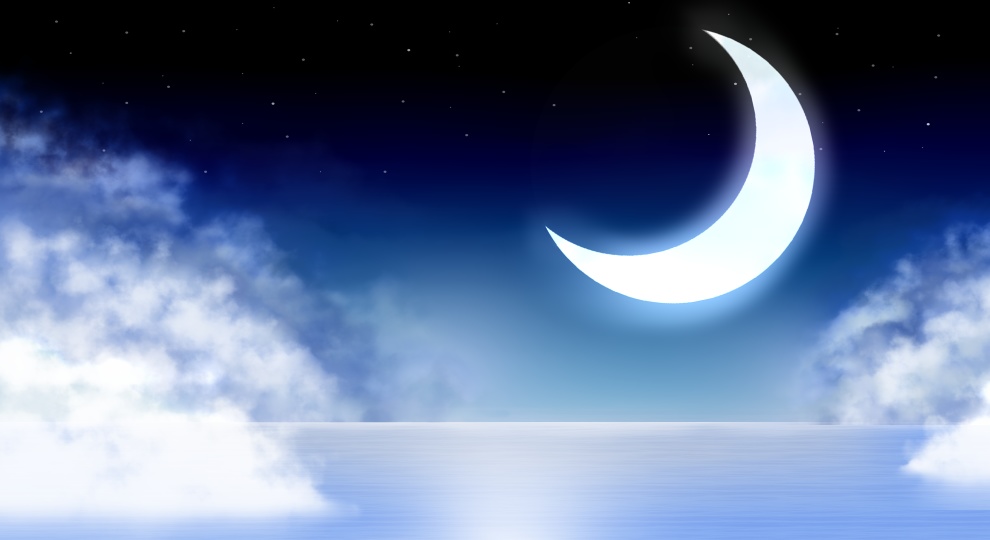 背景素材 幻想的な月夜の湖 Psd 2d Walker Booth