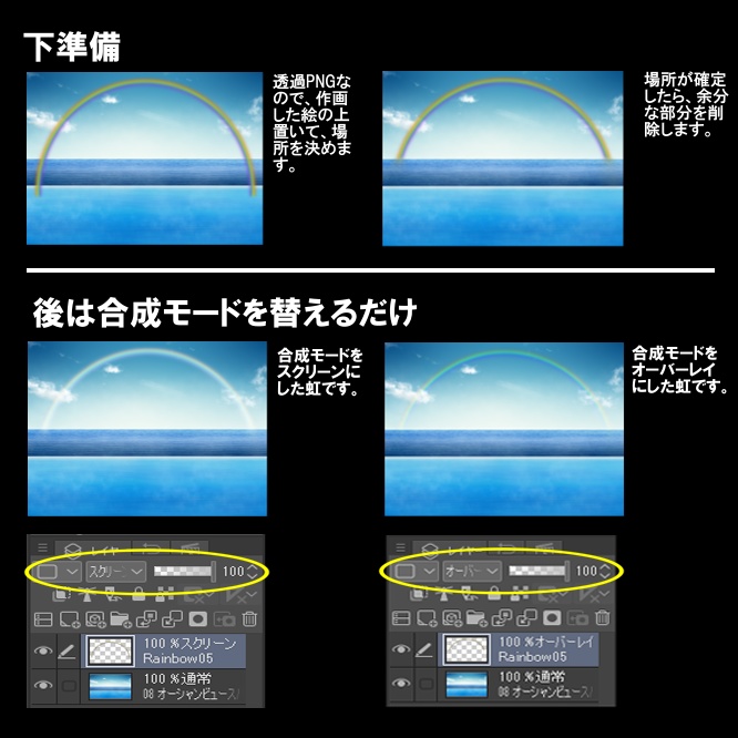 レインボーオーバーレイ 11枚