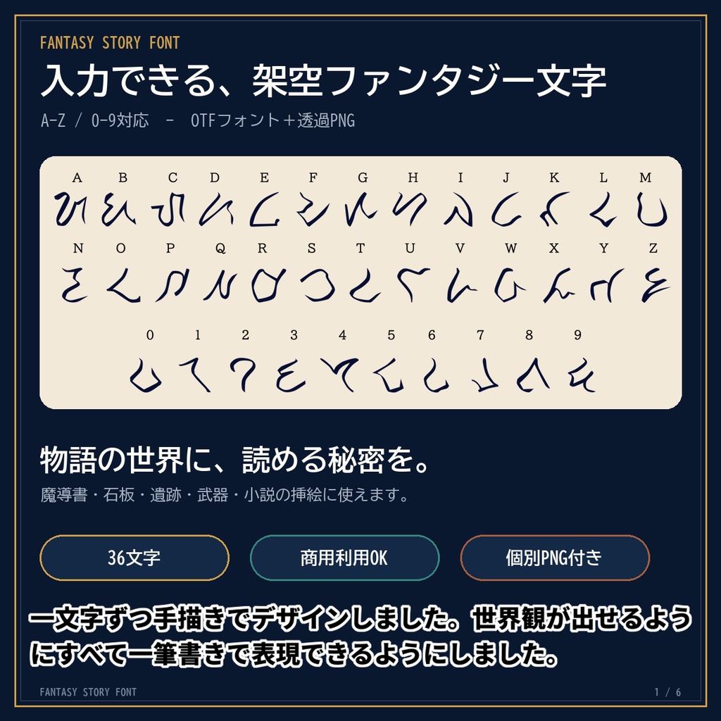 Fantasy Story Font|入力できる架空文字フォント