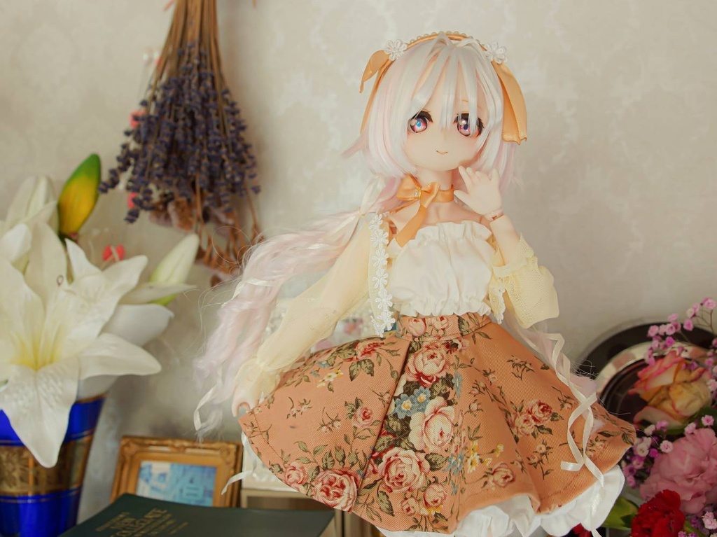 【6点セット】夏秋柄スカートコーデ MDD・他40cmドールサイズ【ヘリオドールの吐息委託品】