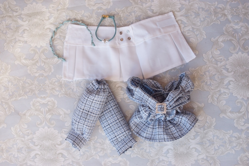 ブルーチェック2wey(5点セット)