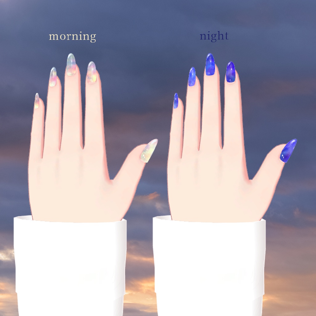 【MDollnail対応】HeavenlySkyNailテクスチャ