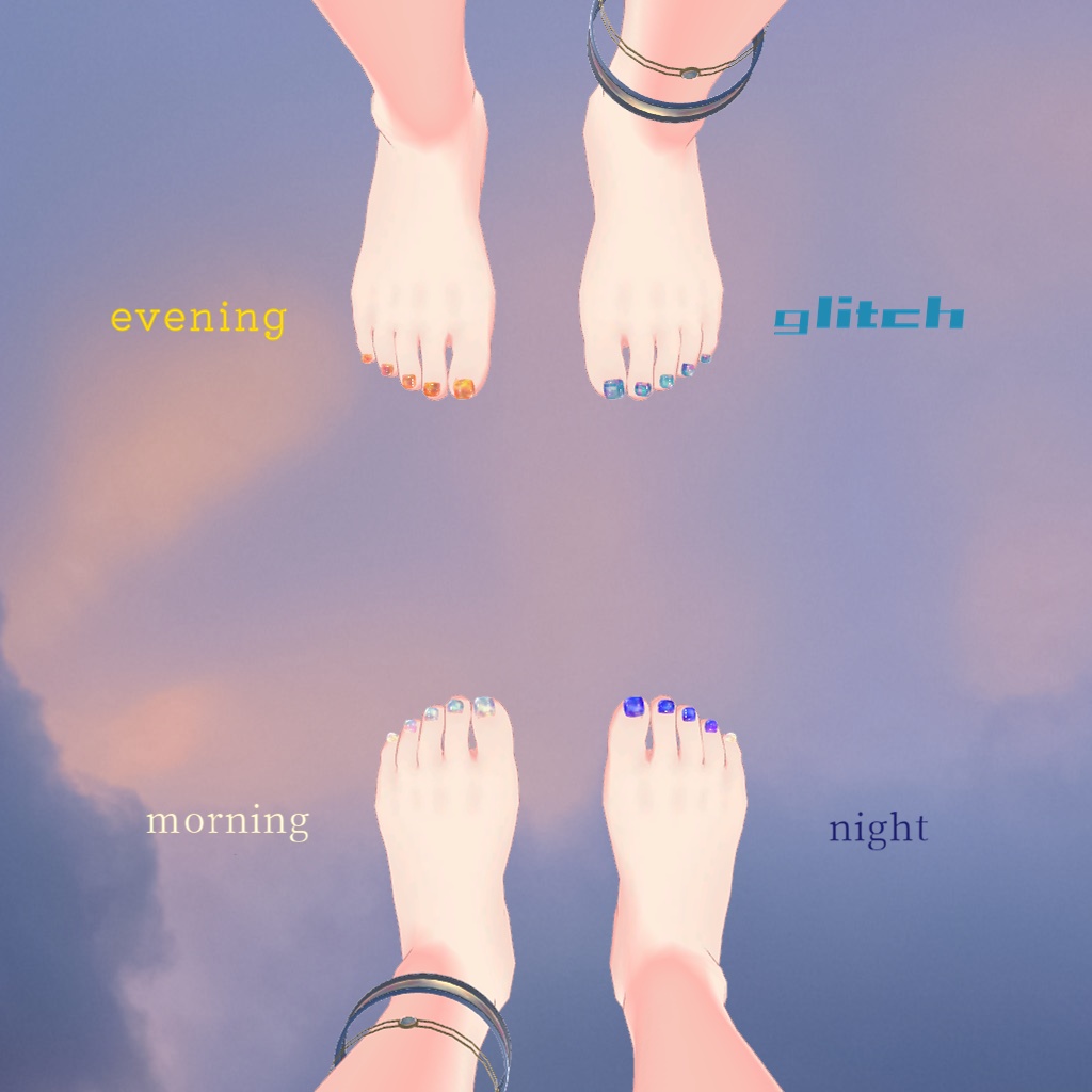 【MDollnail対応】HeavenlySkyNailテクスチャ