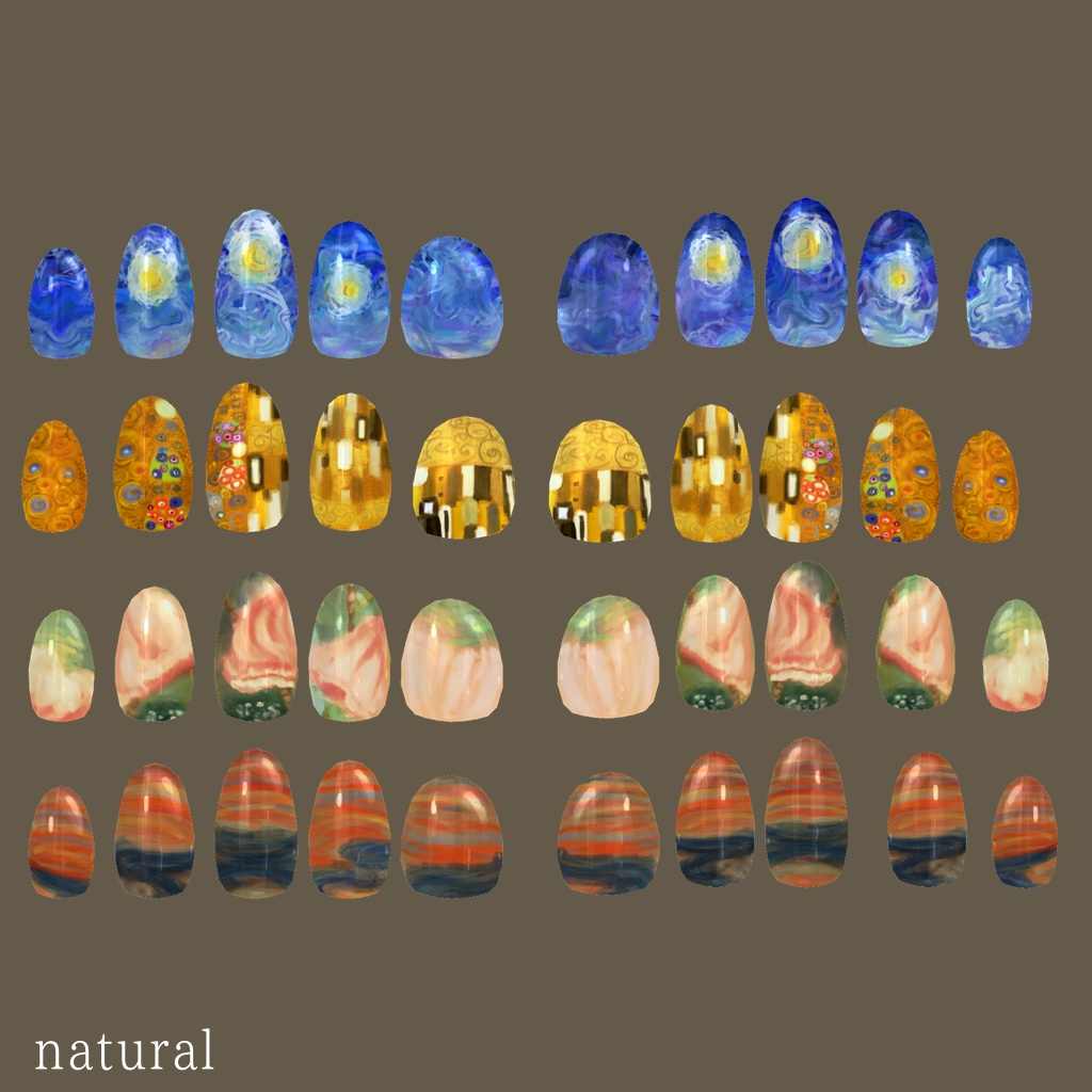 【MDollnail対応】名画モチーフネイルテクスチャ
