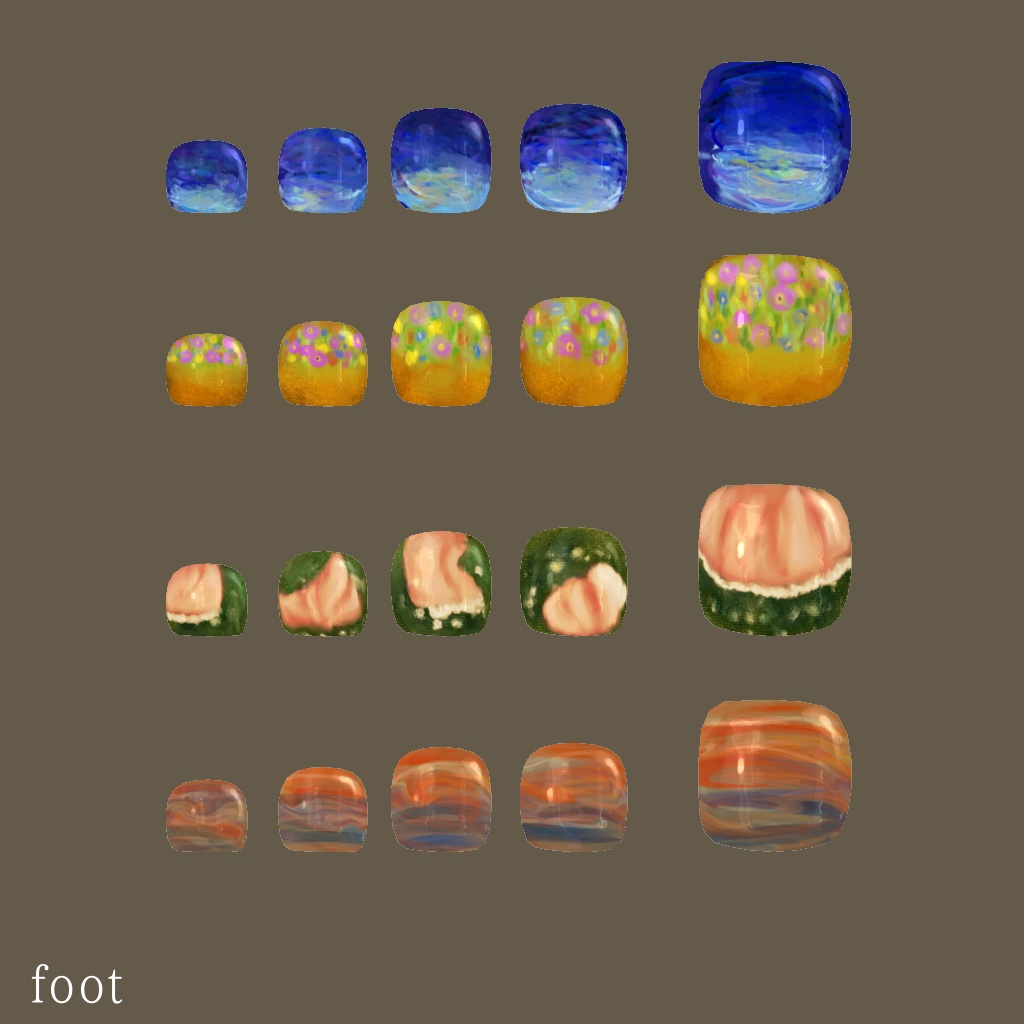 【MDollnail対応】名画モチーフネイルテクスチャ