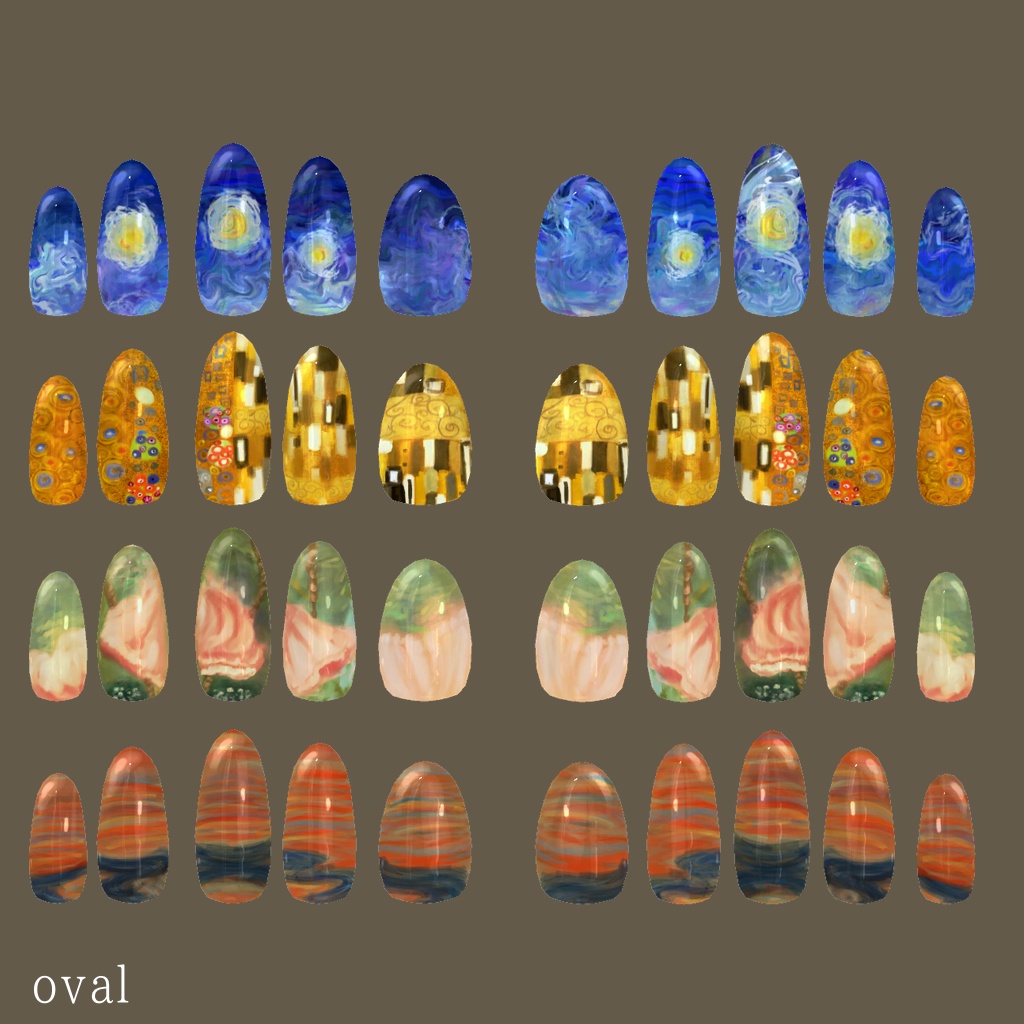 【MDollnail対応】名画モチーフネイルテクスチャ