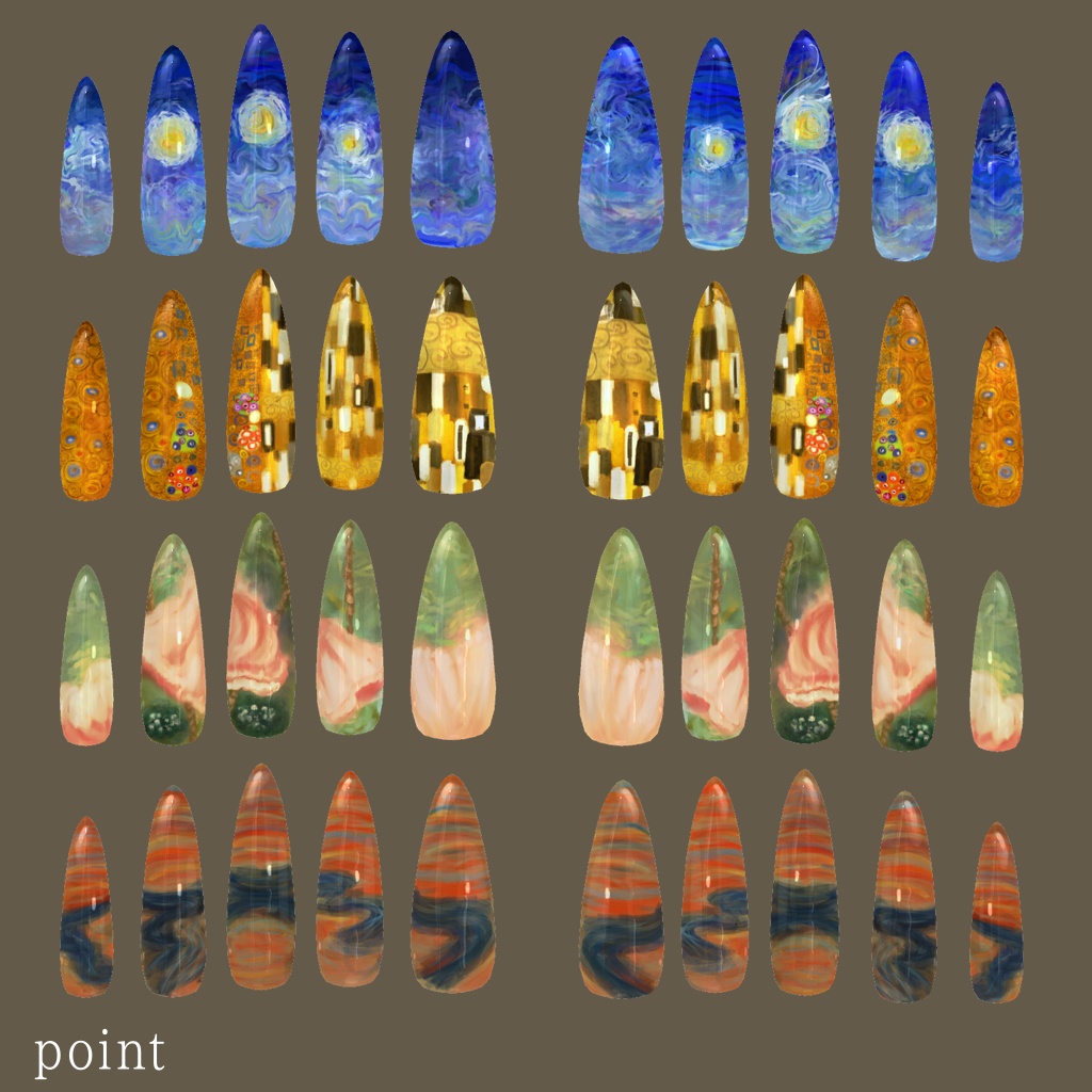 【MDollnail対応】名画モチーフネイルテクスチャ