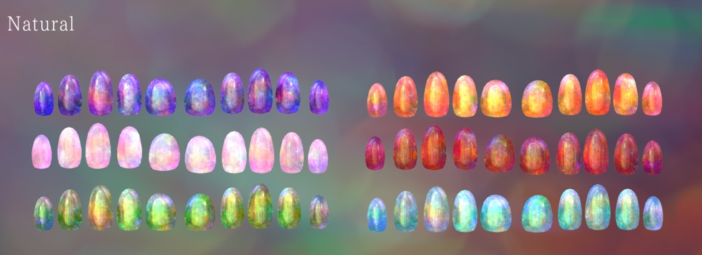 【MDollnail対応】OpalNebulaNailテクスチャ