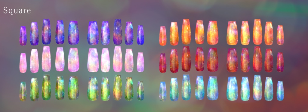 【MDollnail対応】OpalNebulaNailテクスチャ