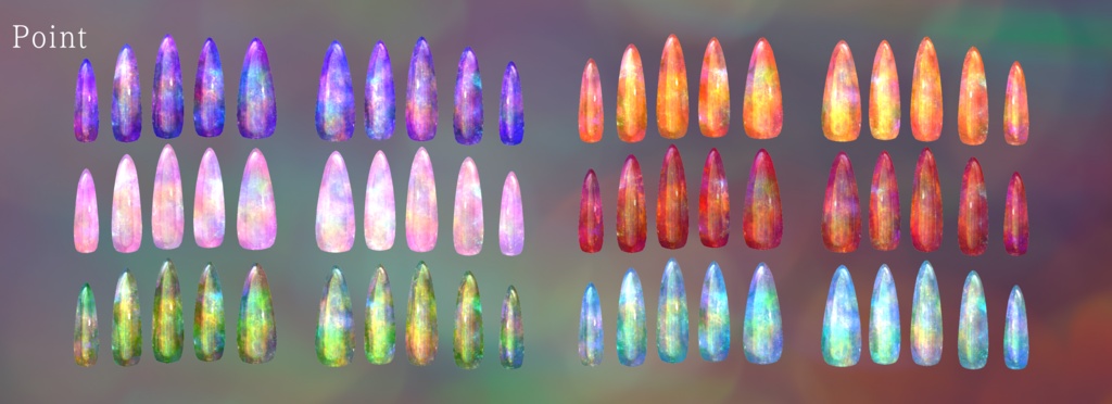 【MDollnail対応】OpalNebulaNailテクスチャ