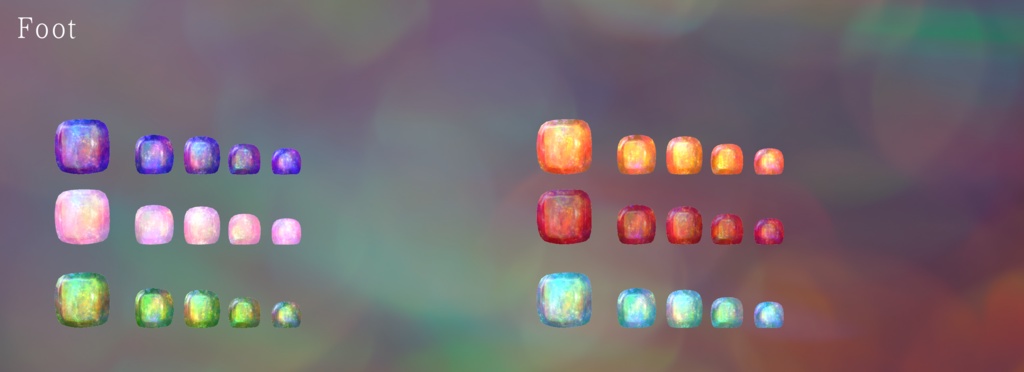 【MDollnail対応】OpalNebulaNailテクスチャ